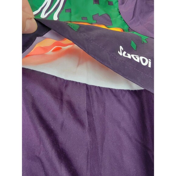 Vintage Sugoi Team Tyson Jacket Mens Medium Purple Green Cycling Windbreaker 90s - Picture 10 of 13